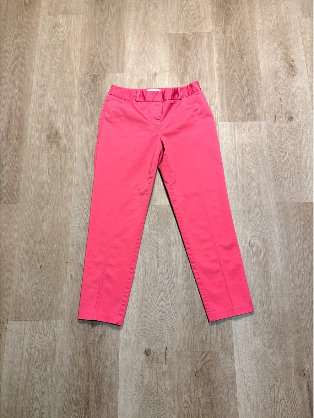 Liz Claiborne Emma Hot Pink Ankle Pants Size 2 Trousers Colorful Mid Rise Slim